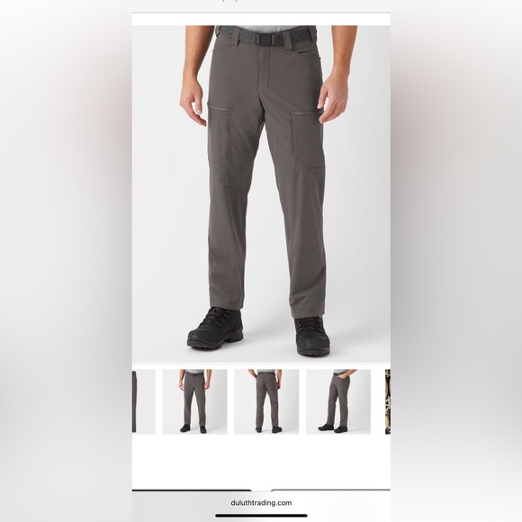 Duluth Trading Co Men's flexpedition standard fit Cargo Pants in black - Picture 1 of 7